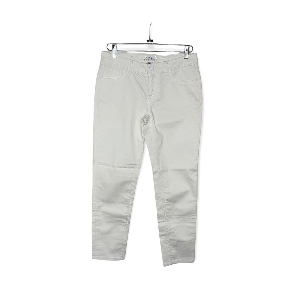 APT. 9 White Slim Denim Capri Pants 6